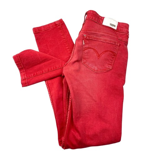 Levi's Demi Curve Low Rise Skinny Women's size 27 Faded Red Denim jeans |  eBay