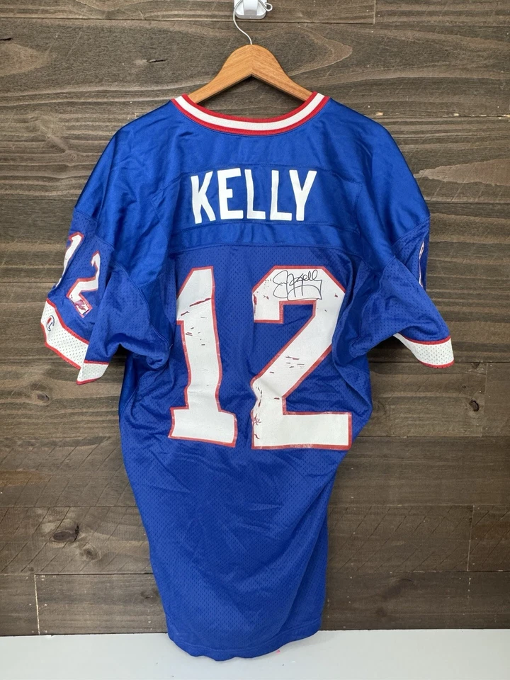 Camiseta Auténtica Campeón NFL 1994 Buffalo Bills Jim Kelly Talla Autógrafo 48 Foto 3 de 4