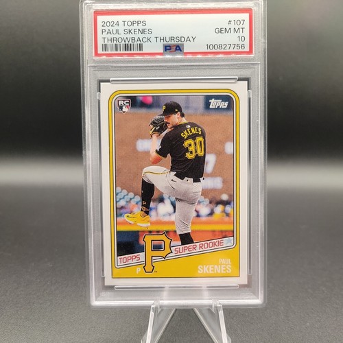 Paul Skenes 2024 Topps Throwback Thursday #107 Super Rookie RC PSA 10 Gem Mint