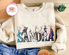 Disney Frozen Characters Custom Name Xmas Unisex Adult Kid Shirt 660301