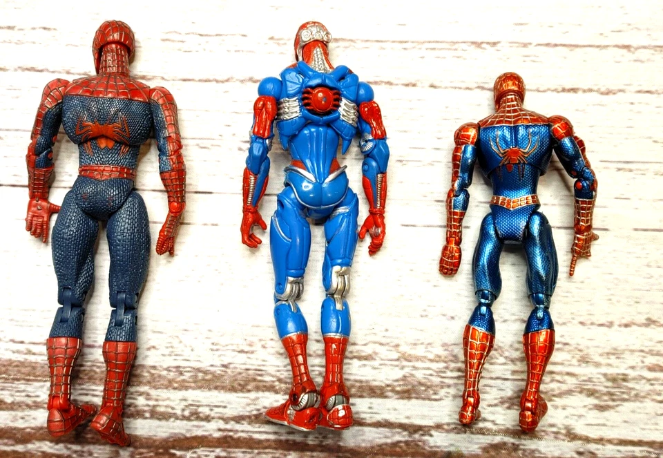 Lote de 3 figuras de acción Hasbro/Toy Biz Super Posables/Articulación Spiderman. Foto 4 de 4