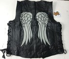THE WALKING DEAD - DARYL DIXON ANGEL WINGS LEATHER VEST JACKET - LARGE