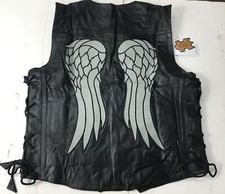 THE WALKING DEAD - DARYL DIXON ANGEL WINGS LEATHER VEST JACKET - LARGE