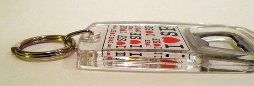 Key Ring Bottle Opener Vintage I Heart San Francisco California Souvenir - Picture 3 of 4