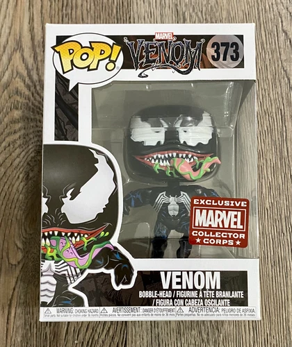 Funko Pop! Marvel - Venom (Saltando) #373 Exclusivo de Collectors Corp con Protector