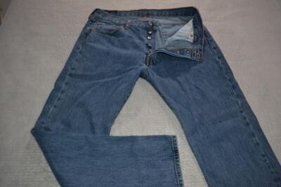 43821-a Levis 501 XX Jeans Button Fly Blue Cotton Size 34 X 30