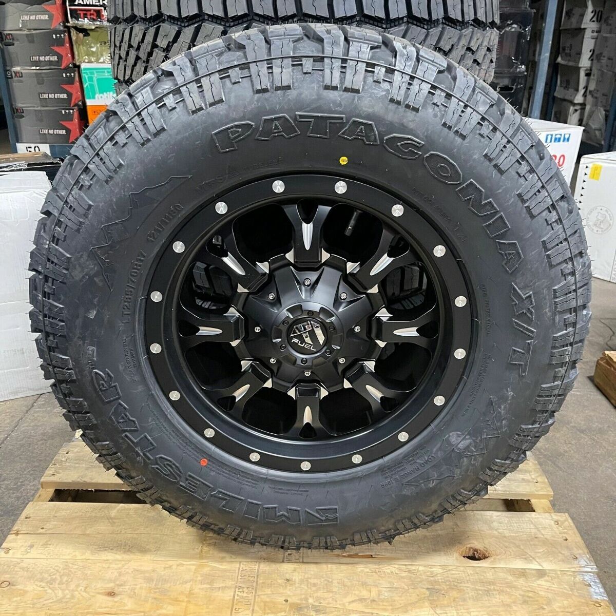 17x9 Fuel Krank D517 Black Wheels Rims 33