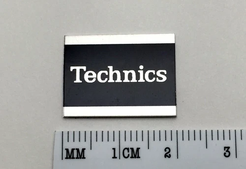 Technics Turntable Logo Badge For Dust Cover Custom Made Metal 20mm x 15mm