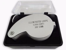 6-Pack 30X 25mm Illuminated LED Jewelers Jewelry Eye Loupe Magnifying Glass Lens