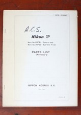NIKON F PARTS LIST REVISED -2, 6/73/101371