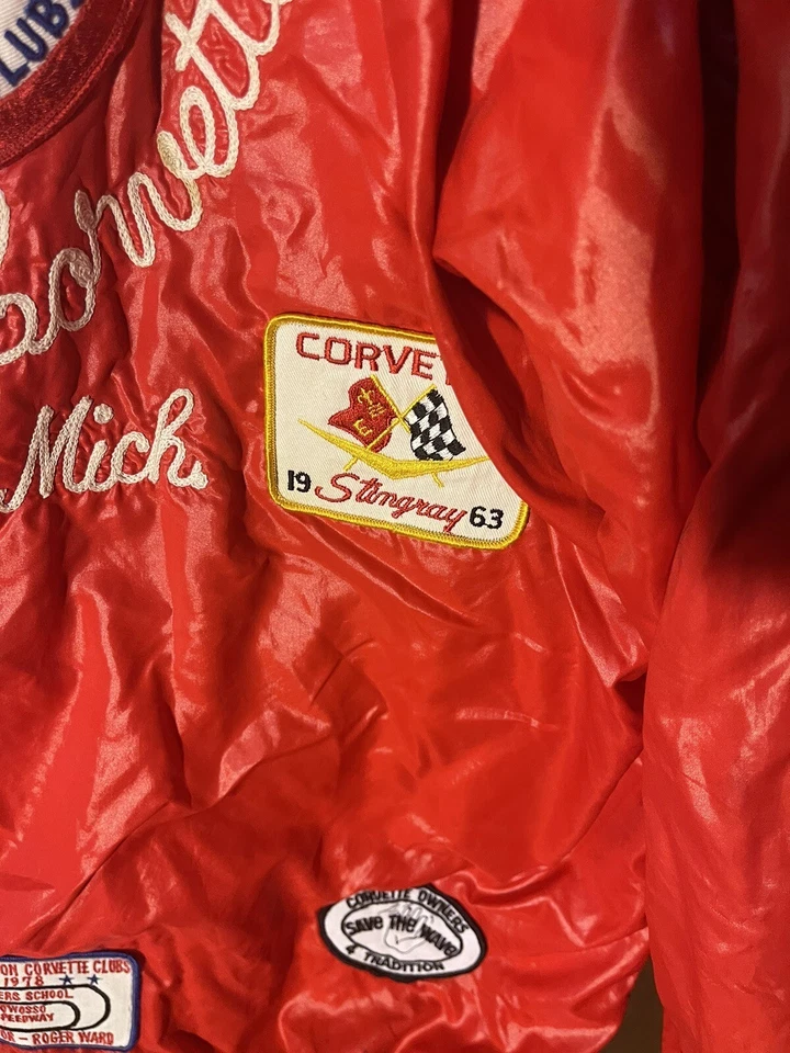 Corvette Vintage Chevy Racing Jacket Patches 60s 70s King Louie Flint Hot Rod - Image 2 of 4