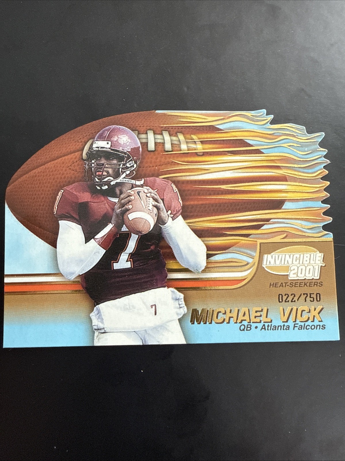 Michael Vick Pacific Invincible Heat-Seekers Die-Cut #2 Heat-Seekers Die-Cuts