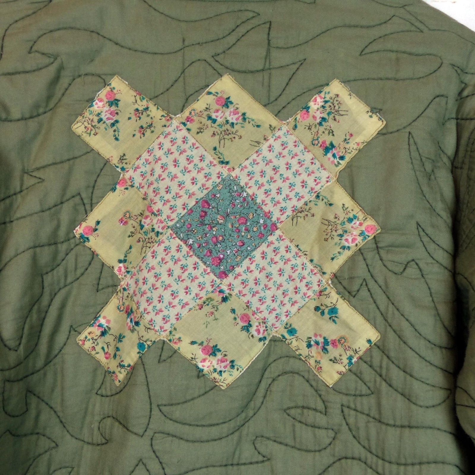 Anthropologie Quilted Patchwork Jacket Womens M G… - image 10