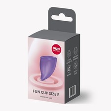 Fun Factory Fun Cup Größe B Wiederverwendbare Menstruationstasse Periode Silikon Tasse Lila