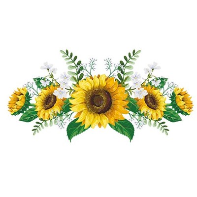Sunflower Wall Stickers Peel and Yellow Sunflower Wall Decor,Removable