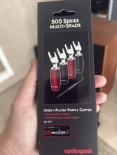 AudioQuest 500 Series Multi-Spade Connectors - Set of 4 New SILVER SPADE500FRS