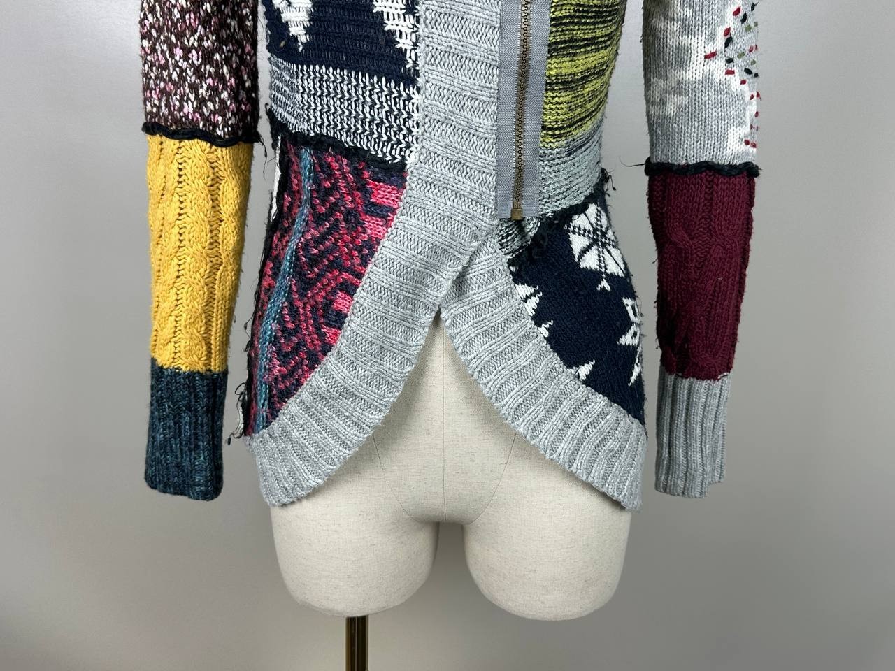 Desigual Why? Multicolor Patchwork Zipper Colorbl… - image 4