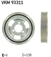 Riemenscheibe, Kurbelwelle SKF VKM 93311 FüR BMW CitroËN DS Mini Opel Peugeot