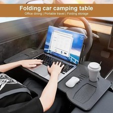 Foldable In-Car Desk Tray for Steering Wheel   Portable Laptop Table for Travel