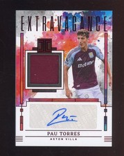 2024-25 Impeccable PL Soccer Extravagance Red Pau Torres Patch AUTO 28/75