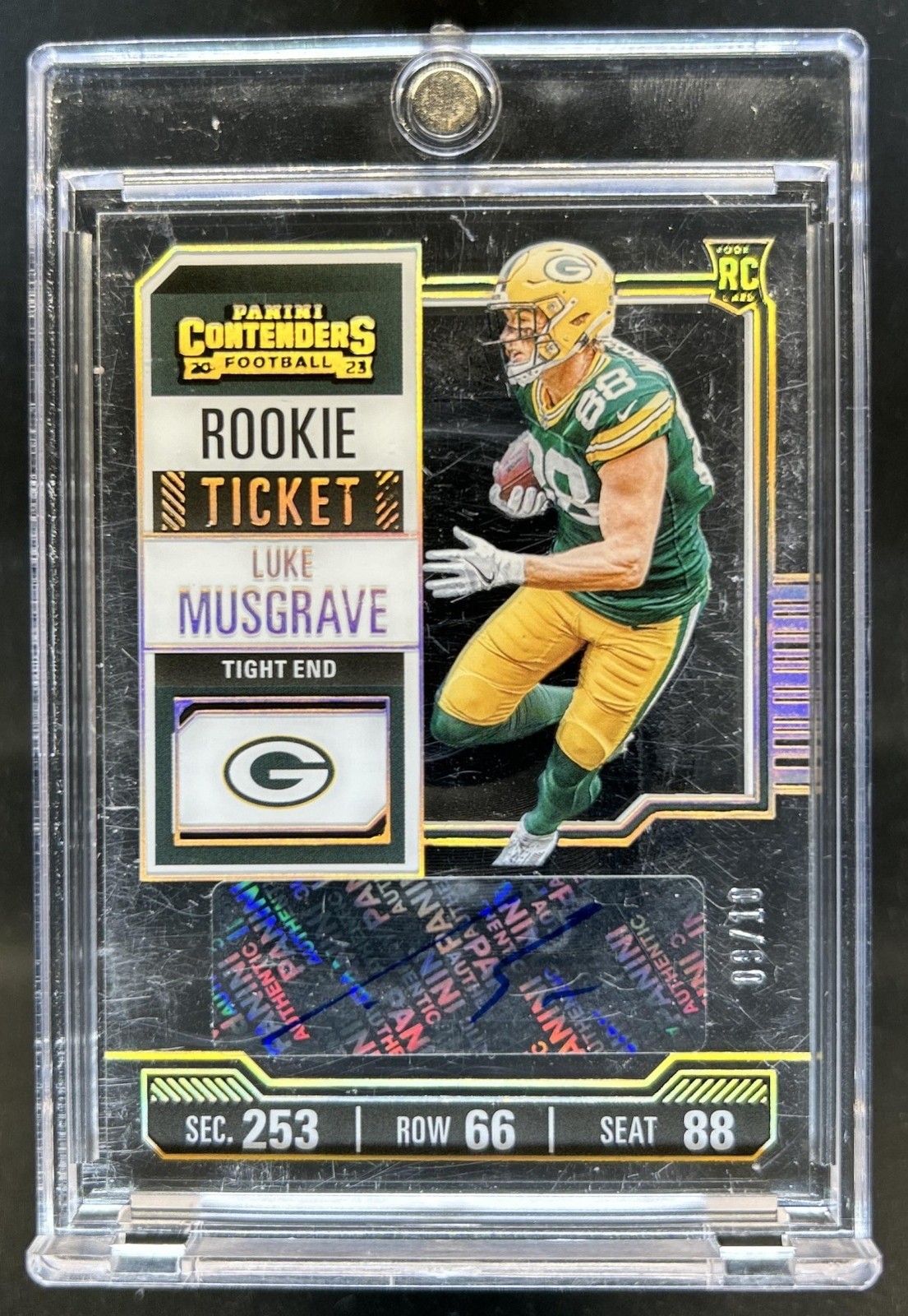 Luke Musgrave Panini Contenders #148 Autograph-Clear Ticket