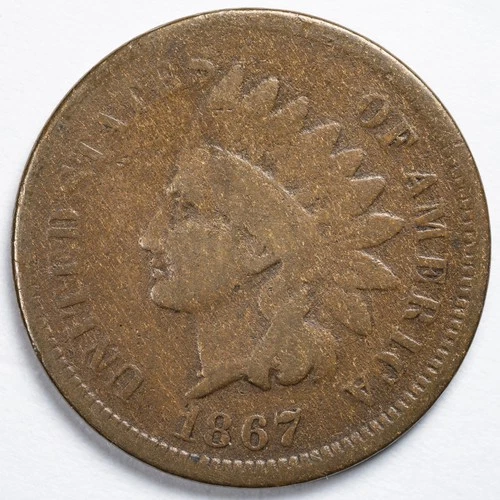 1867 Indian Head Penny Cent Good (G)
