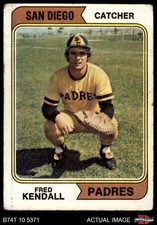 1974 Topps #53 Fred Kendall Padres VARIATION 1 - POOR