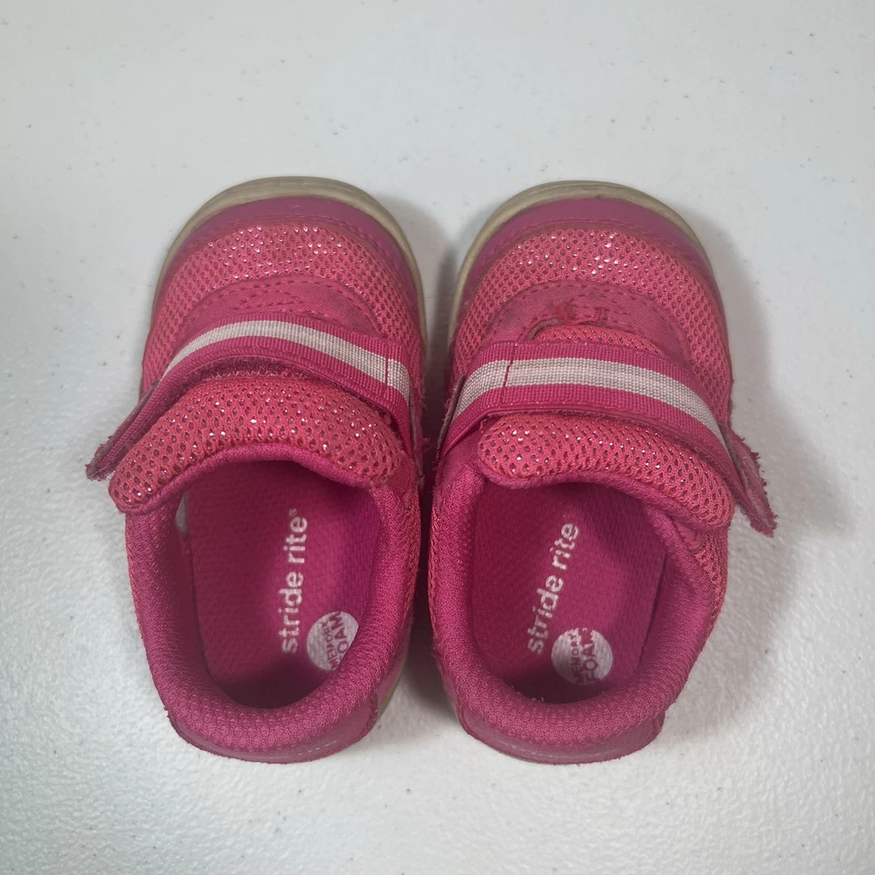 STRIDE RITE - Lo último ROSA Niñas Talla 4 Zapatos Espuma con Memoria/Malla - Niño pequeño ¡LINDO! Foto 3 de 4