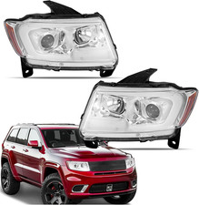 Pair Projector Headlights Compatible with 2011-2013 Jeep Grand Cherokee Headlamp