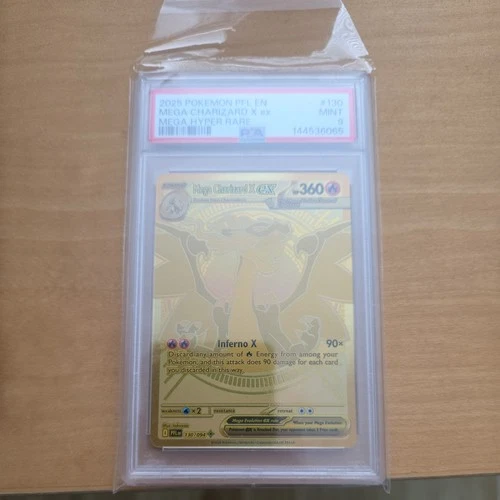 Pokemon TCG - Mega Charizard X EX 130/094 Hyper Rare - Phantasmal Flames - PSA 9