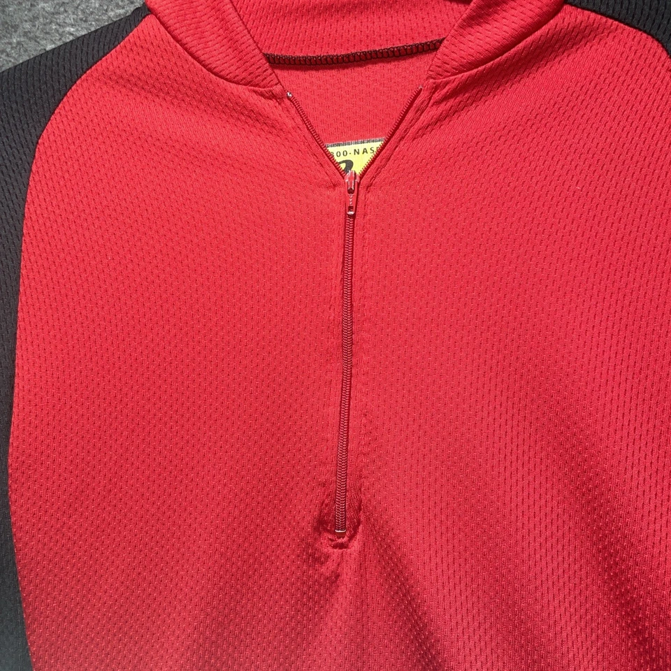 Jersey de Ciclismo Nashbar Pequeño Unisex Rojo Negro 1/2 Cremallera Bolsillos Traseros Poliéster Foto 4 de 4