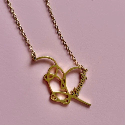 BTS SUGA Love Yourself Answer heart Yoongi necklace. Bangtan ARMY cute kpop gift