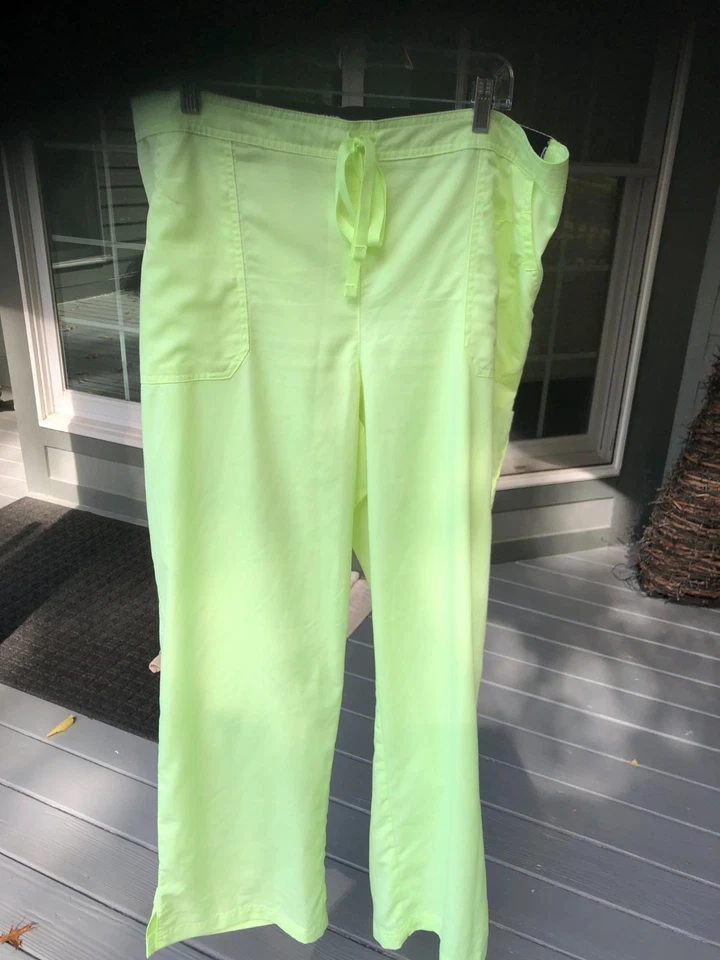 Pantalones Médicos Grey’s Anatomy by Barco Para Mujer Amarillo Neón Cordón 2XL Foto 2 de 4