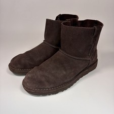 UGG Women's Classic Unlined Mini Boot Chocolate Brown Suede Size 7
