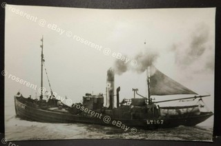 Vintage Lowestoft Trawler " LT 167 Hosanna " altes Foto 14 x 9 cm