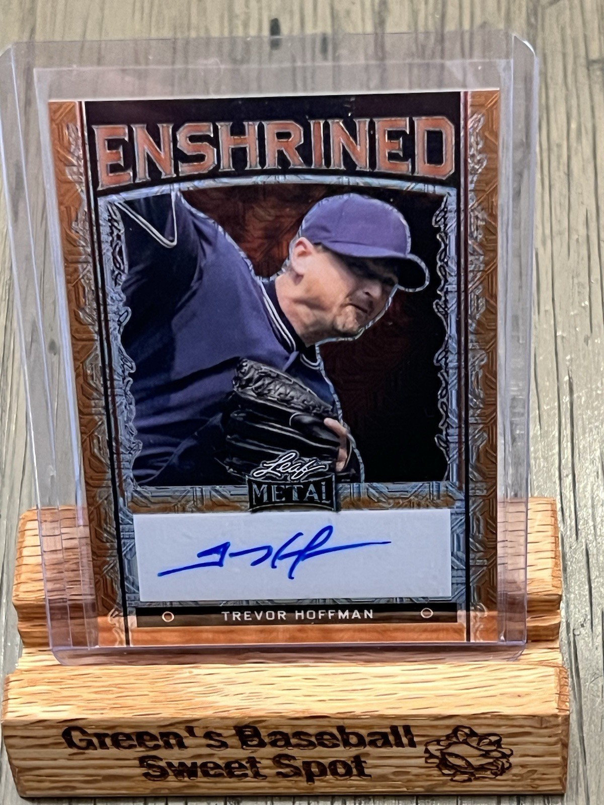 2024 Leaf Metal Trevor Hoffman Enshrined Auto 1/1 San Diego Padres view 3