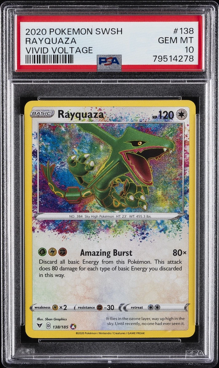 Rayquaza Pokémon TCG Professional Sports Authenticator (PSA) Grade