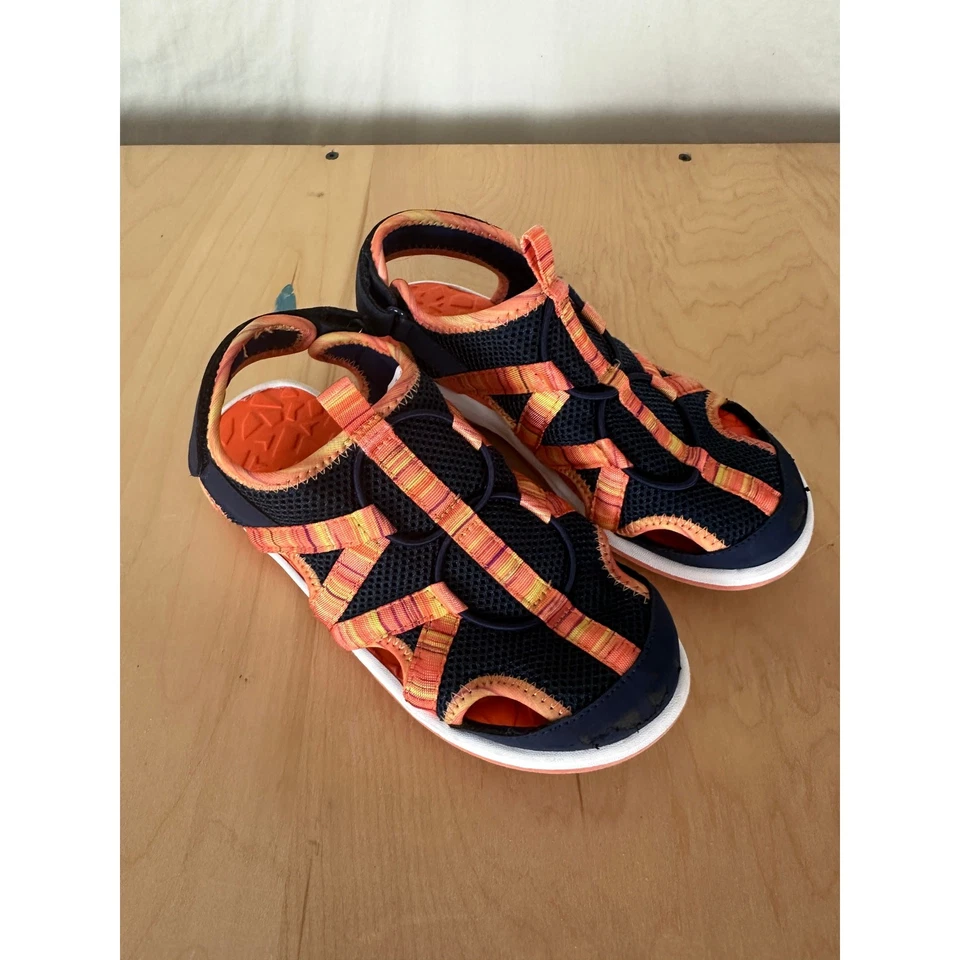Zapatos de agua Lands' End para niños talla 1 azul marino naranja Foto 2 de 4
