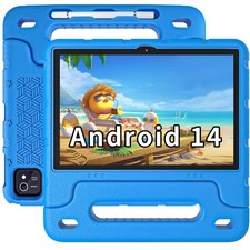 Kids Tablet Android 14 Tablet 10 inch Kids Tablets with Case Quad Core 64GB D...