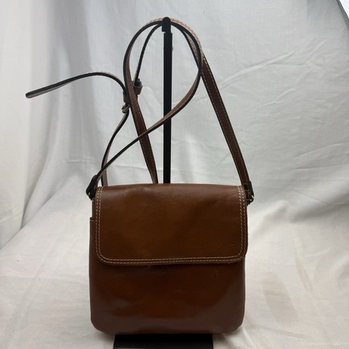 Patricia Nash Heritage Balluri Leather Crossbody Brown Handbag Purse Classic