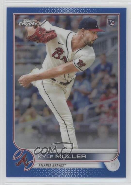 2022 Topps Chrome Blue Refractor 34/150 Kyle Muller #70 04eb