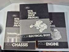 1976 Ford Truck Shop Factory Manual Set Vols 1-4 Oem Chassis Engine Bodyelect
