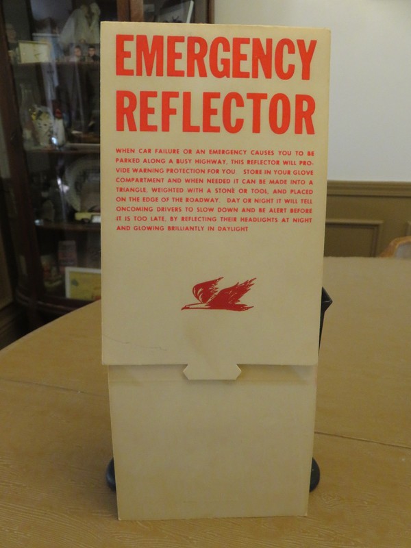 Vintage PURE OIL COMPANY FIREBIRD EMERGENCY REFLECTOR (1955???)