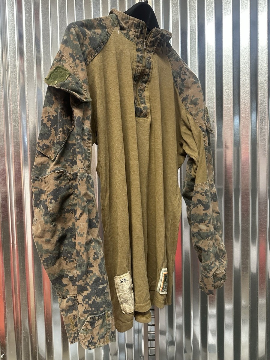 USMC Marine Digital Woodland MARPAT FR Combat Shirt FROG Small