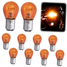 10 PCS 1157 Bulb, P21 5W S25 BAY15D Brake Light Bulb, Double Tail High Amber