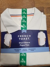 2-Pack Size 14/16 XL French Toast Boys Lite Blue Pique Polo Shirt 2