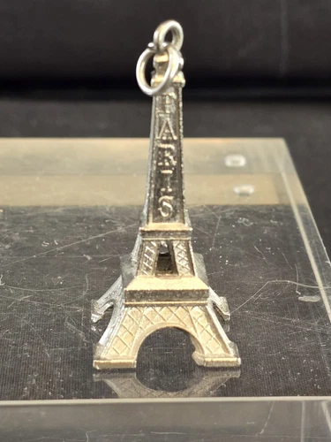 VETEMENTS Ciondolo Torre Eiffel Parigi Francia tono argento alto 2"