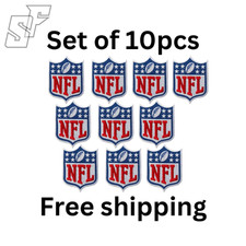 10 Pcs Nfl Logo Football Embroidered Iron On Patch 1.5x1.25 Ship From Usa