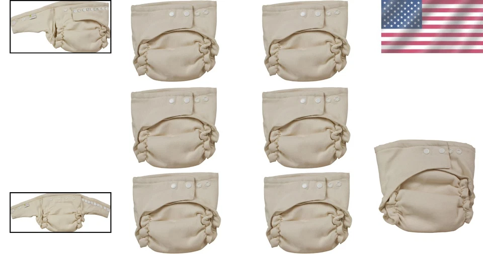 Pañales de tela 100 % algodón suaves y duraderos - tamaño 1, 7-18 libras - 6 unidades Foto 2 de 4