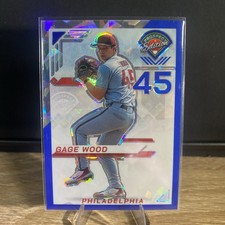 2025 Panini Prospect #198 Gage Wood Holo Prospect Ticket Blue Ice #/299